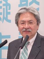 H.K. leadership hopeful Tsang urges security legislation, tax reform