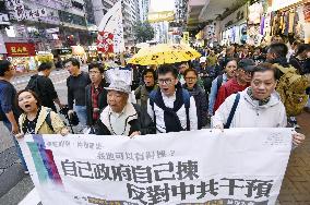 Pro-democracy protest held in H.K. on eve of leadership race