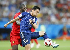 Football: Japan vs Belgium at World Cup
