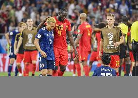 Football: Japan vs Belgium at World Cup