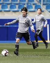 Football: Japan's women train for France friendly