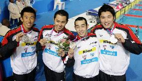 Japan wins silver in 400-meter medley