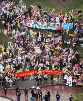 Beijing Olympic torch relay held in Nagano