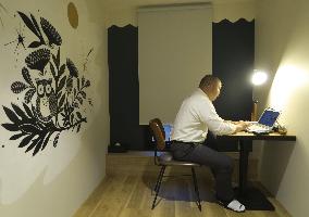 Hotel rooms converted into telework spaces