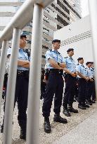 Chinese leader in H.K. on "inspection" tour amid heavy security