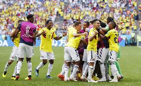 Football: Japan vs Colombia at World Cup