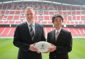 Head of Rugby World Cup visits venue of 2019 tournament