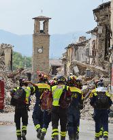 Aftermath of M6.2 quake in central Italy