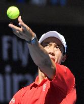 Nishikori faces off against Kuznetsov in Australian Open