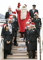 Santa Claus from Finland arrives in Japan