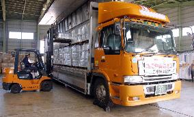 Russia-donated water sent to disaster areas in Japan