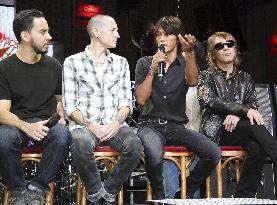 CORRECTED B'z, Linkin Park put on aid stage