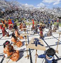 "Human chess" played in northeastern Japan city