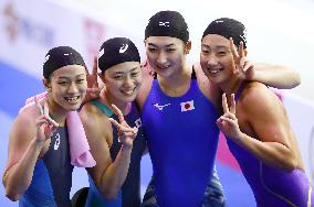 Women's 4x200 relay team 5th at worlds with new Japan record