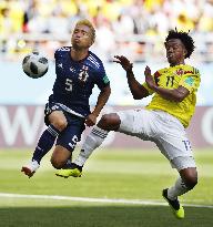 CORRECTED: Football: Japan vs Colombia at World Cup