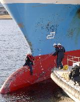 Cargo ship involved in fishing boat collision