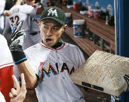 Marlins celebrate Ichiro's hit milestone