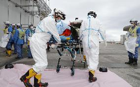 Disaster preparedness drill held at nuclear power plant in north Japan