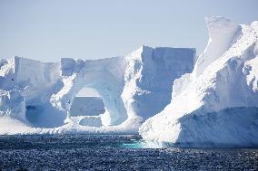 Icebergs in Antarctic Sea