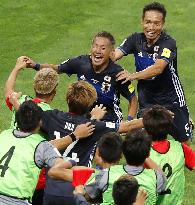 Soccer: Japan's Ideguchi scores goal against Australia in World Cup qualifier