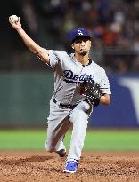 Baseball: Darvish in Dodgers-Giants game