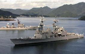 U.S. destroyer Cushing arrives in Japan's Maizuru port