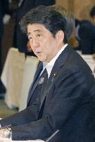 PM Abe attends gov't meeting