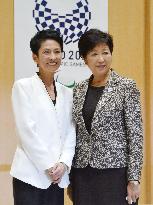 Democratic Party leader Renho meets with Tokyo Gov. Koike