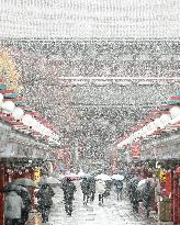 1st Nov. snowfall in 54 years as cold air grips Tokyo