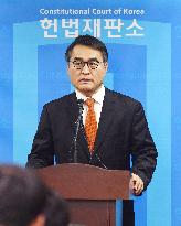 S. Korea's constitutional court to rule on Park impeachment