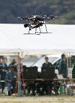 Earthquake drill using drone held in Japan