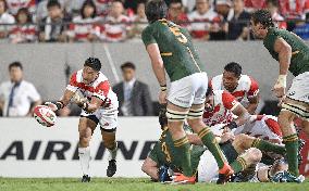 Rugby: Japan-S. Africa World Cup warm-up match