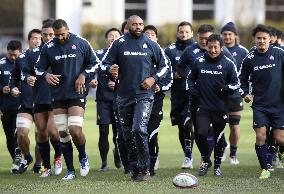 Rugby: Japan training for Russia test