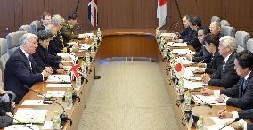Japanese, British defense chiefs agree to build closer ties