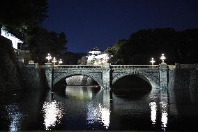 Imperial Palace lit up