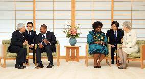 Mozambique president meets with Japanese emperor