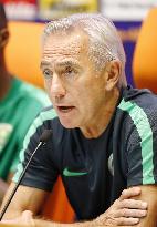 Soccer: Saudi Arabia coach attends press conference