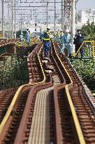 Typhoon Lan damages tracks in Japan