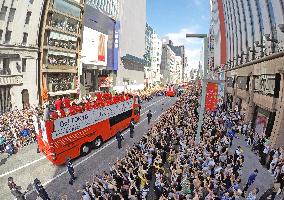 Medalists parade in Tokyo