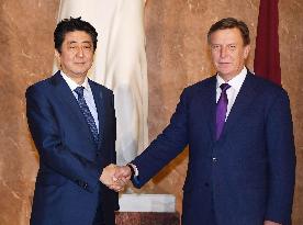 Latvia, Japan leaders