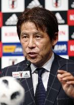 Japan's new football head coach Nishino meets press