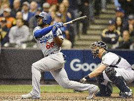 Baseball: Puig of Dodgers at NLCS