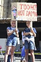 Young people participate in global climate strike