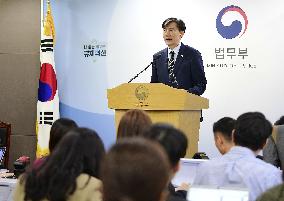 S. Korean Justice Minister Cho Kuk