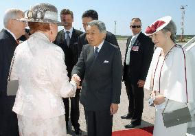 Japanese emperor, empress arrive in Latvia