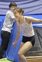 Trampoline: World champion Hikaru Mori at training