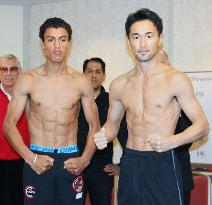 Boxing: Yamanaka, Carlson at weigh-in for WBC bantamweight bout