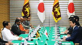 Japan PM Abe, Sri Lankan Pres. Sirisena