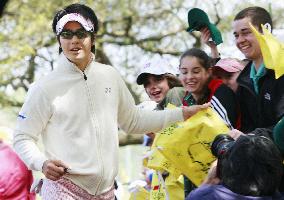 Ryo Ishikawa at Masters practice round