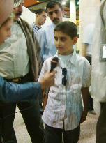 Iraqi boy leaves for Japan to receive eye treatment
